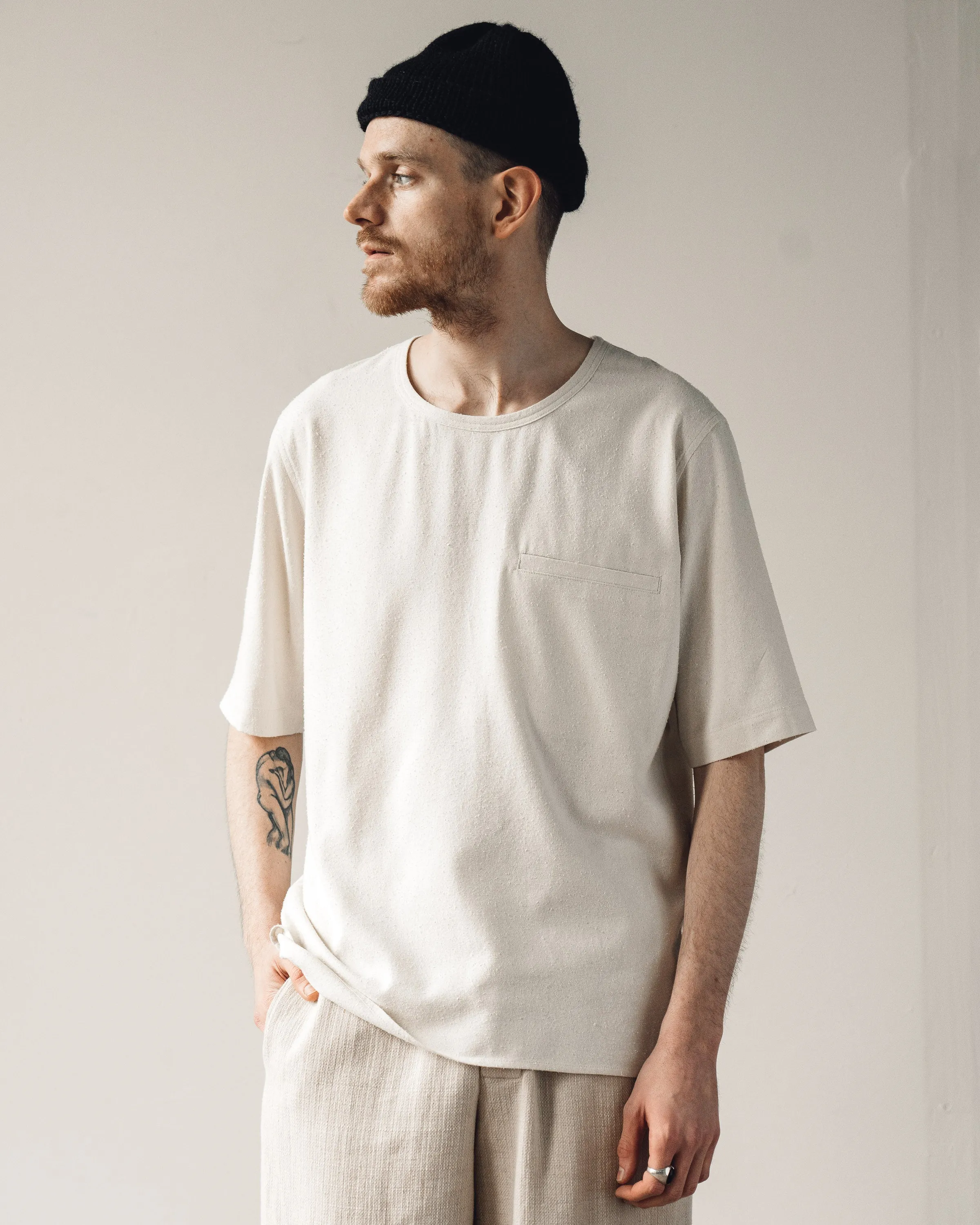 7115 Unisex Pocket Tee, Off-White