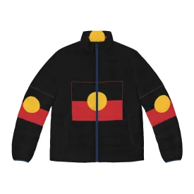 Aboriginal Flag 6 Puffer Jacket - Celebrate Indigenous Culture