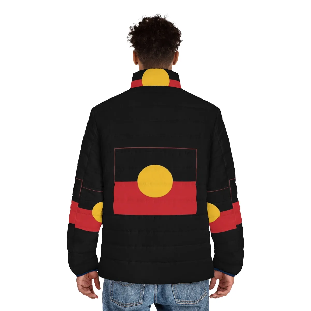 Aboriginal Flag 6 Puffer Jacket - Celebrate Indigenous Culture