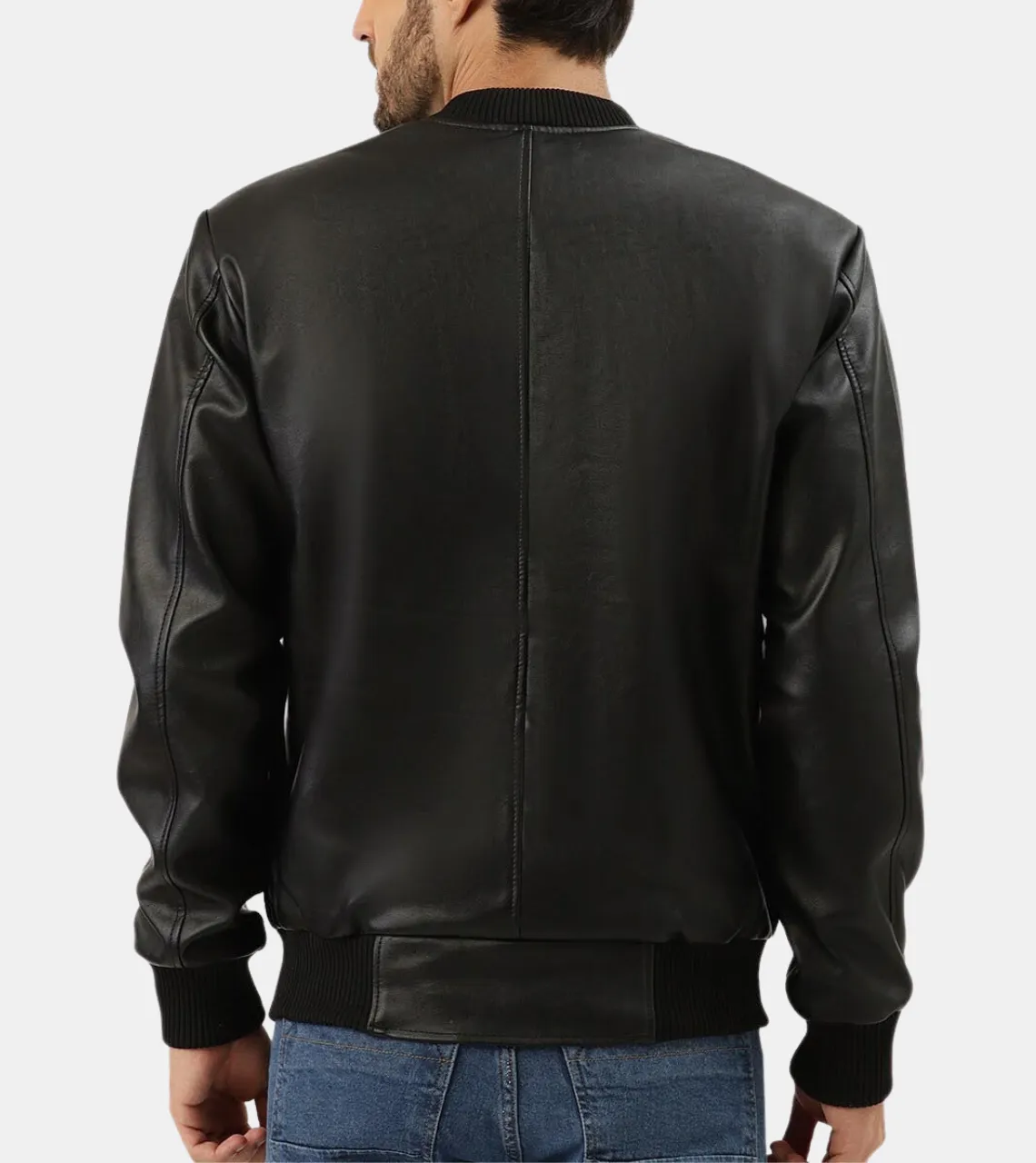 Adler Men's Black Bomber Leather Jacket