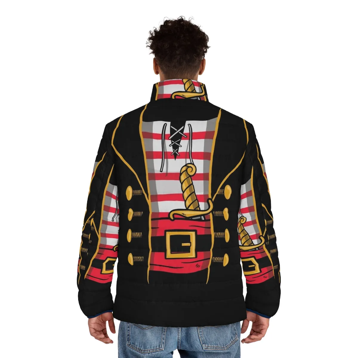 Ahoy, Matey! Halloween Pirate Costume Puffer Jacket