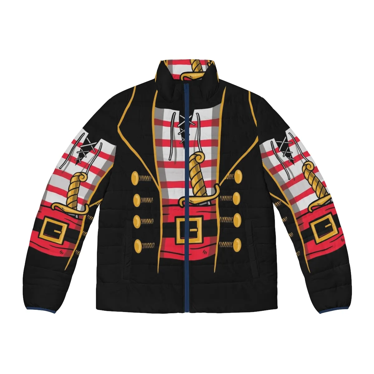 Ahoy, Matey! Halloween Pirate Costume Puffer Jacket