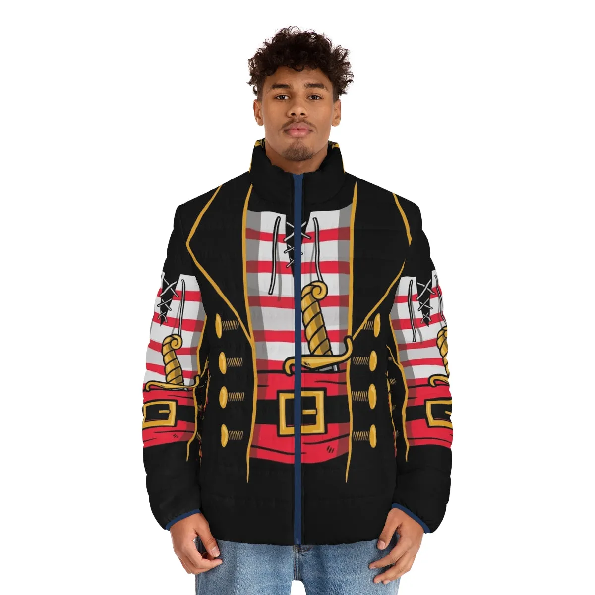 Ahoy, Matey! Halloween Pirate Costume Puffer Jacket