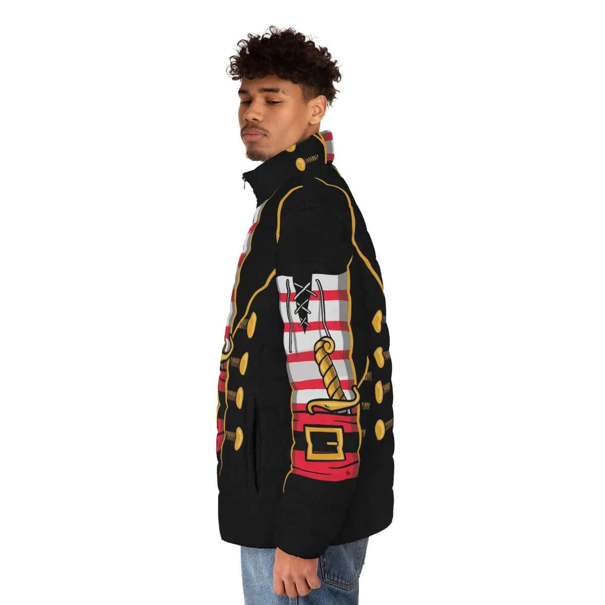 Ahoy, Matey! Halloween Pirate Costume Puffer Jacket