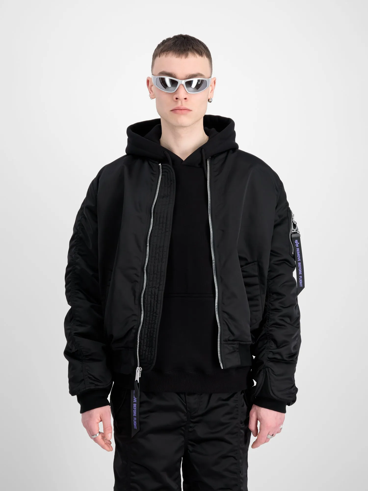 Alpha Industries UV MA-1 Bomber Jacket - Black