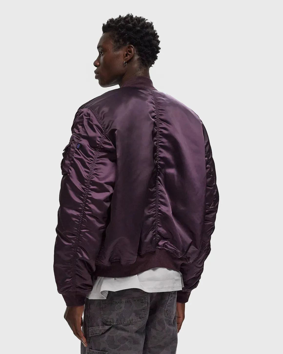 Alpha Industries UV MA-1 Bomber Jacket - Plum