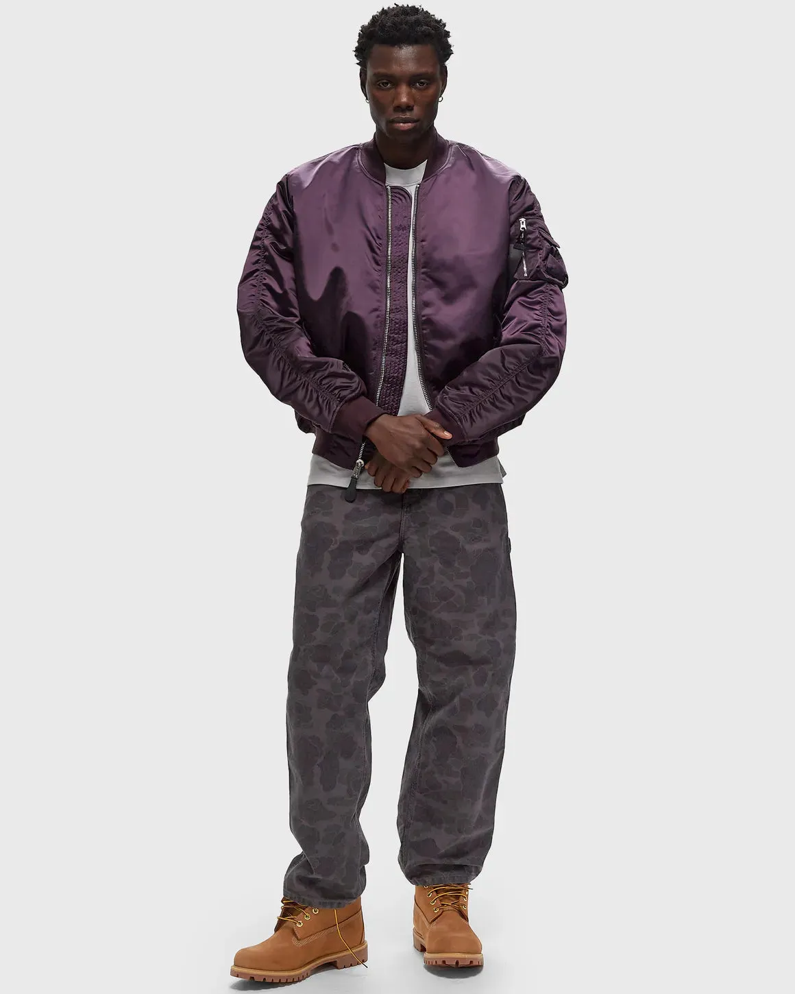 Alpha Industries UV MA-1 Bomber Jacket - Plum