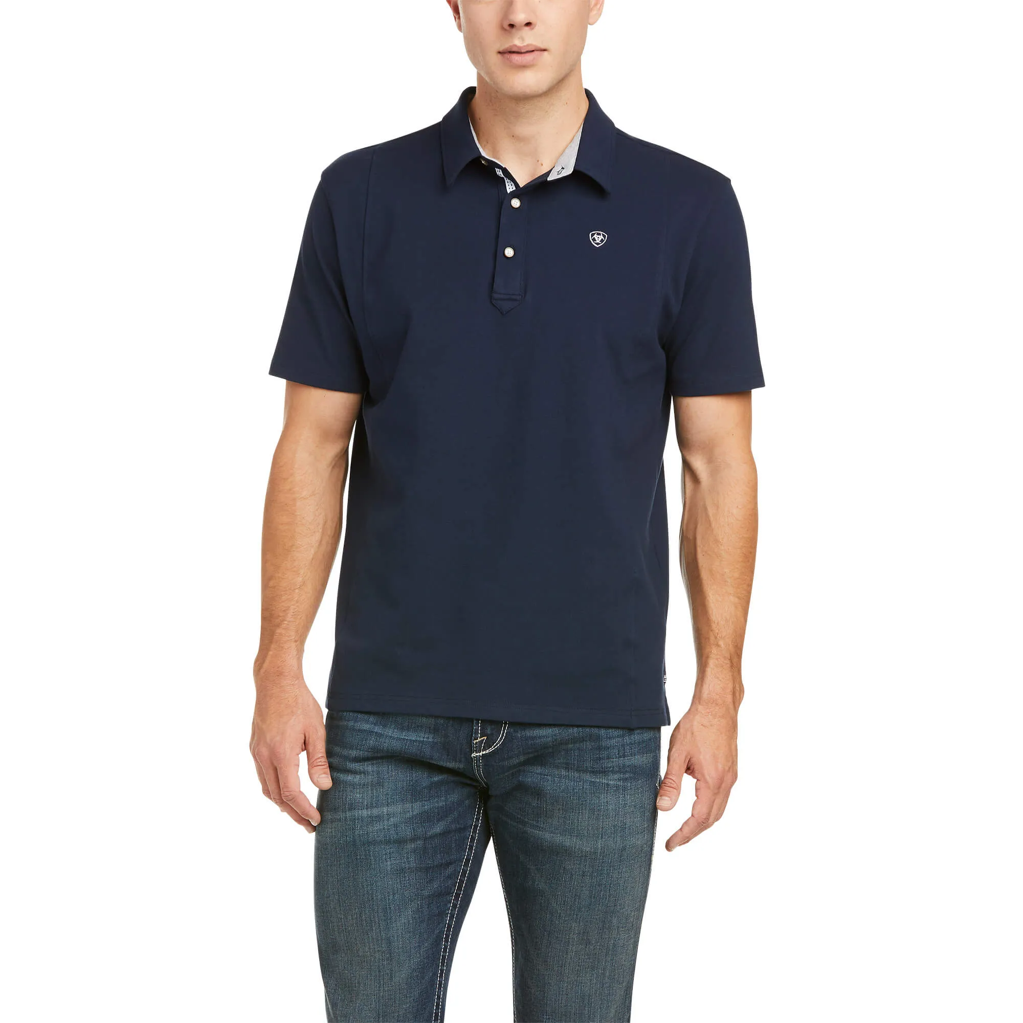 ARIAT Medal Polo Shirt - Men's - Navy