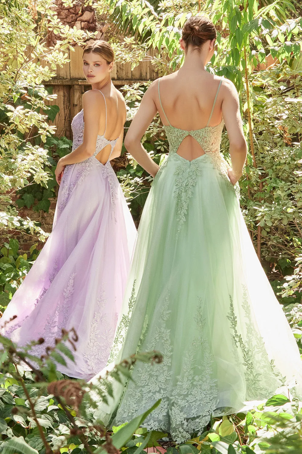 Audrina Lace Top Tulle Ballgown Prom Dress 6201125HIR-SageGreen Andrea & Leo A1125 LaDivine A1125