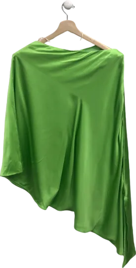 Bernadette Green Silk Cape Top  UK 6