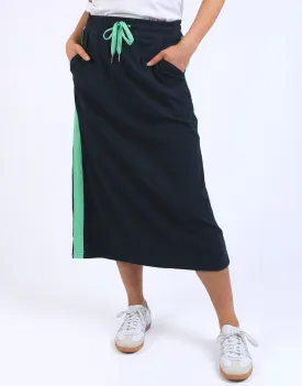 Brunch Skirt - Side Tape - Navy/Neon Green