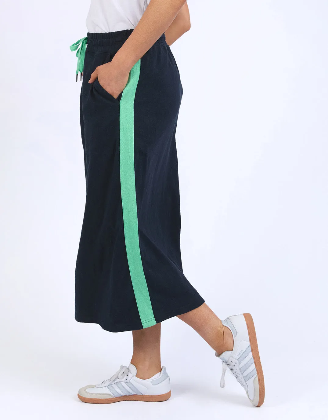 Brunch Skirt - Side Tape - Navy/Neon Green