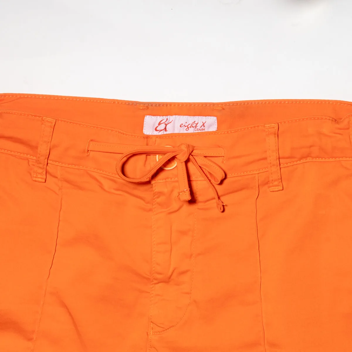 Chino Shorts w/ Drawstring Waist - Orange