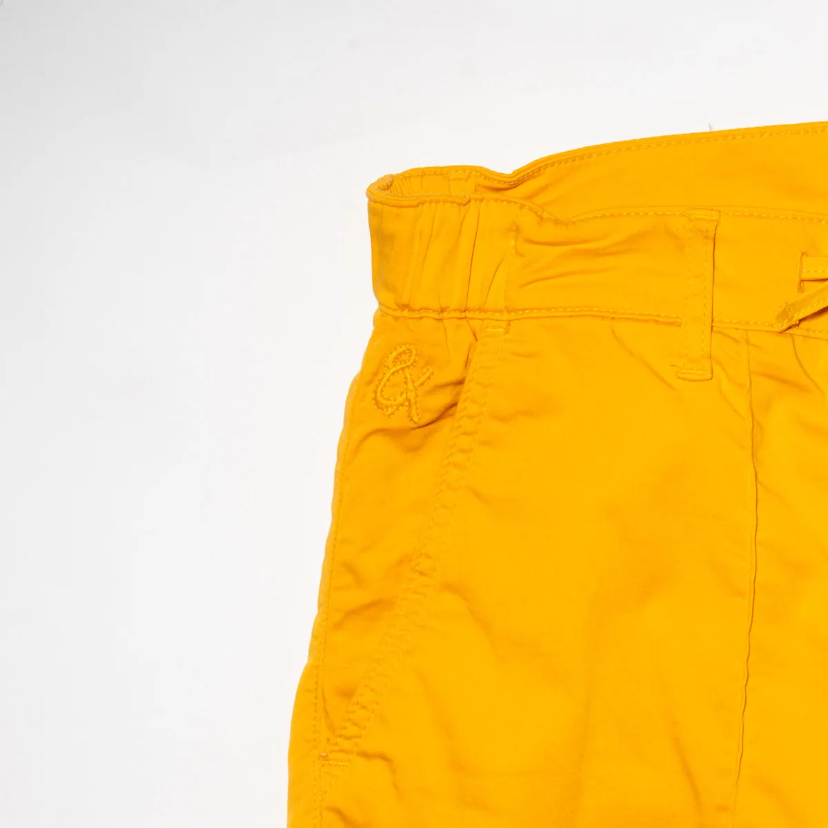 Chino Shorts w/ Drawstring Waist - Yellow