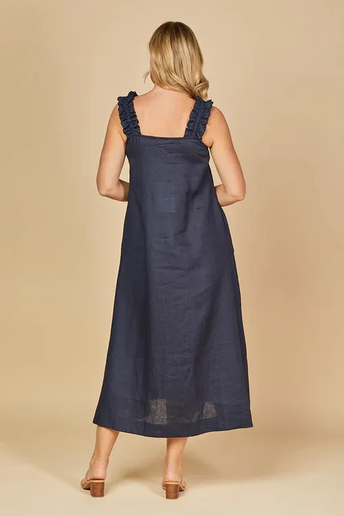 CLAIRE MAXI LINEN DRESS