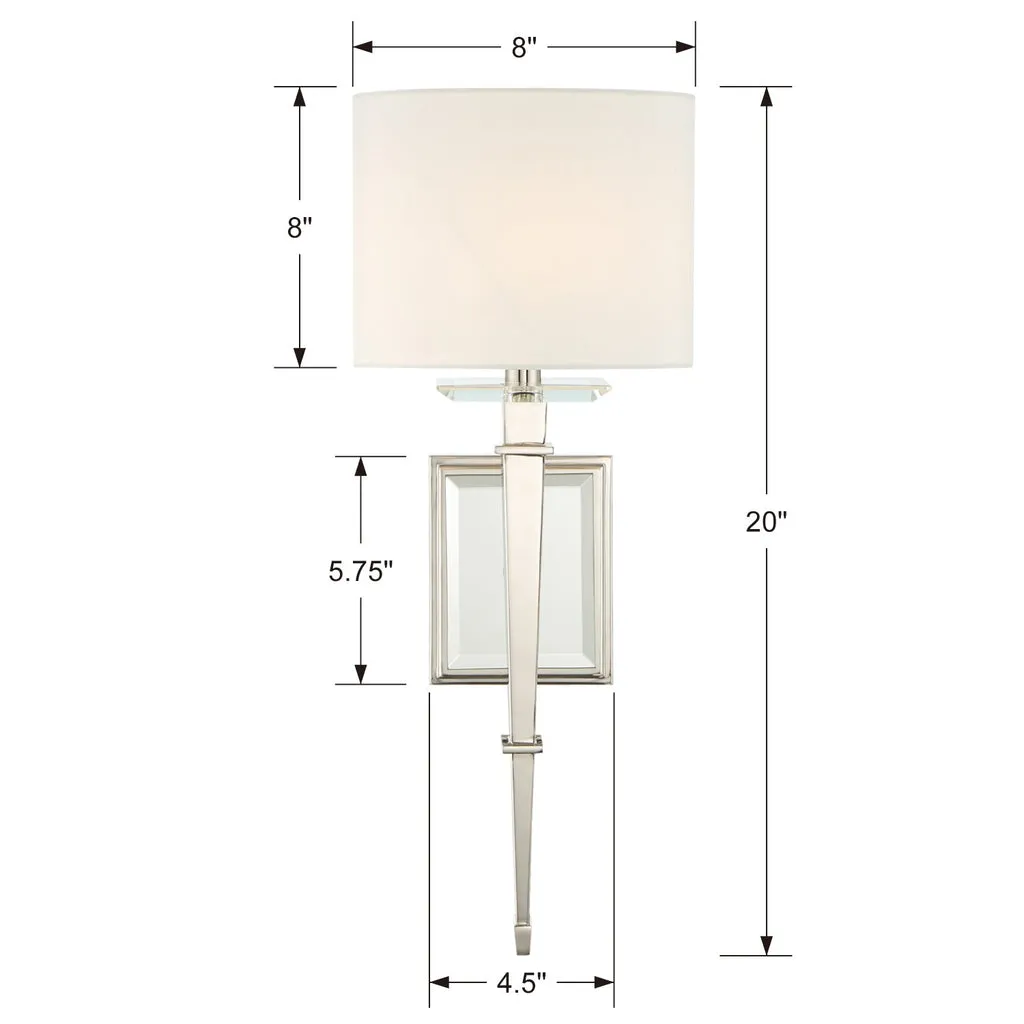 Clifton 1 Light Aged Brass Sconce