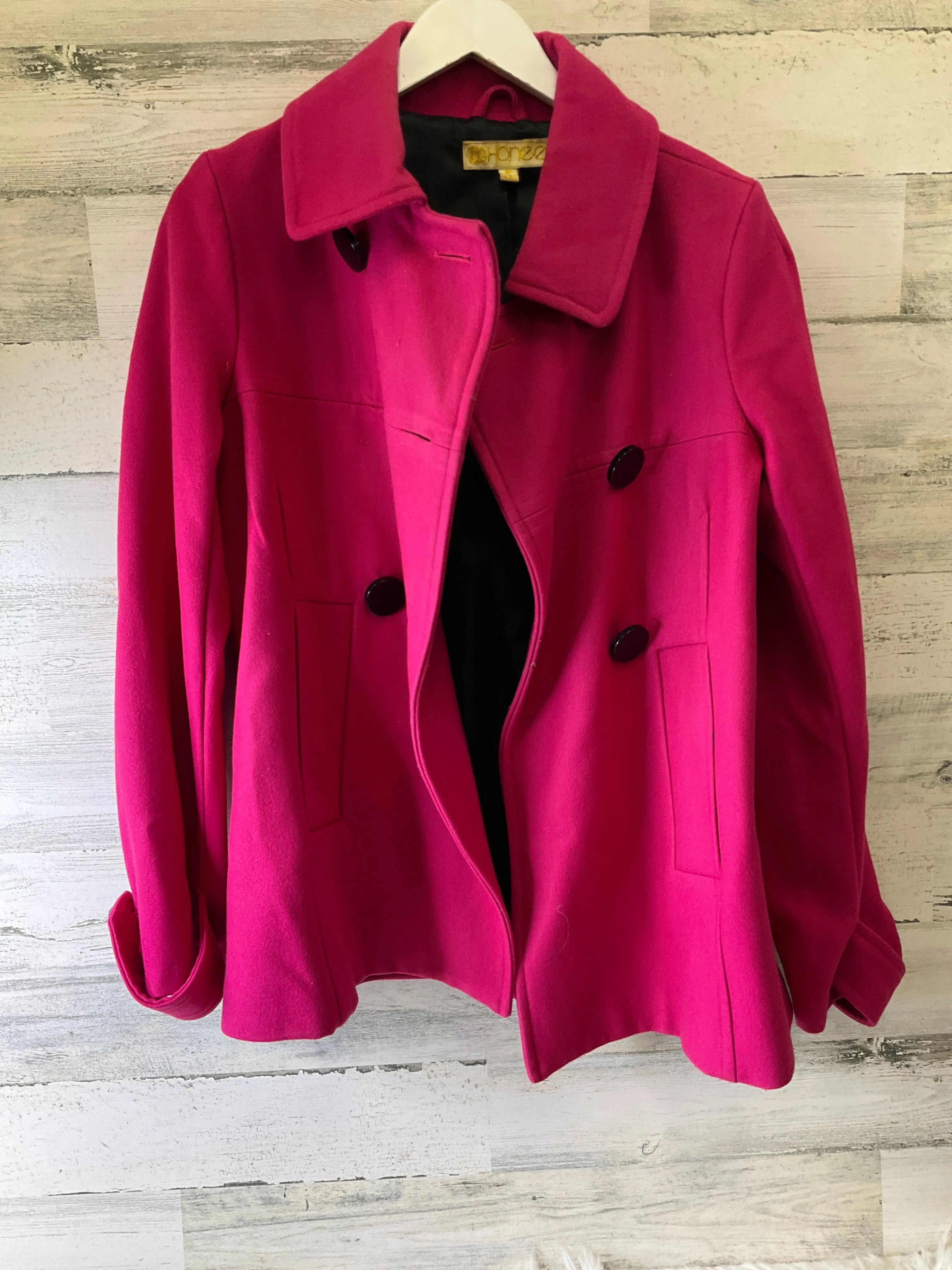 Coat Peacoat By Clothes Mentor In Pink, Size: M