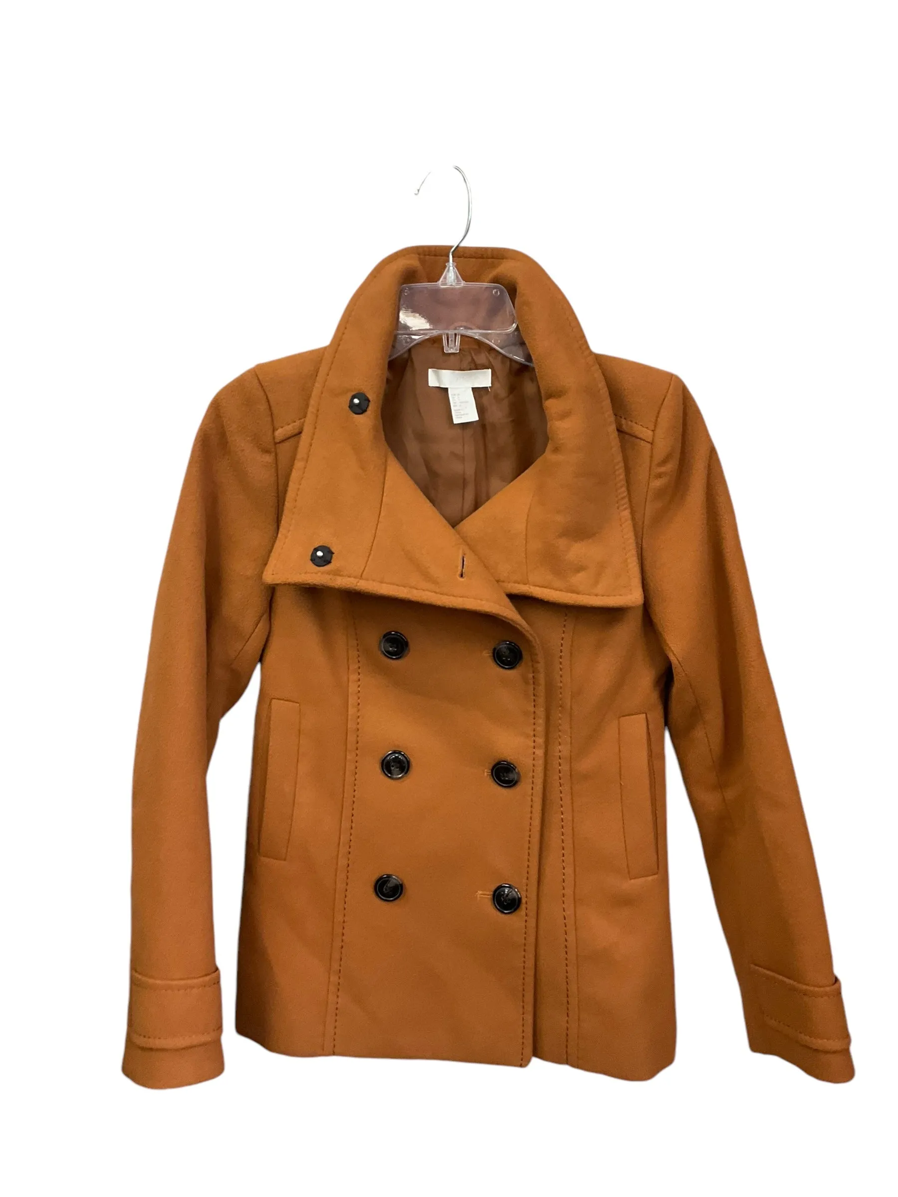 Coat Peacoat By H&m In Brown, Size: S