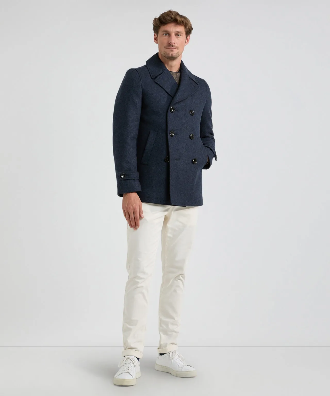 Core Peacoat double-breasted | Faded Blue