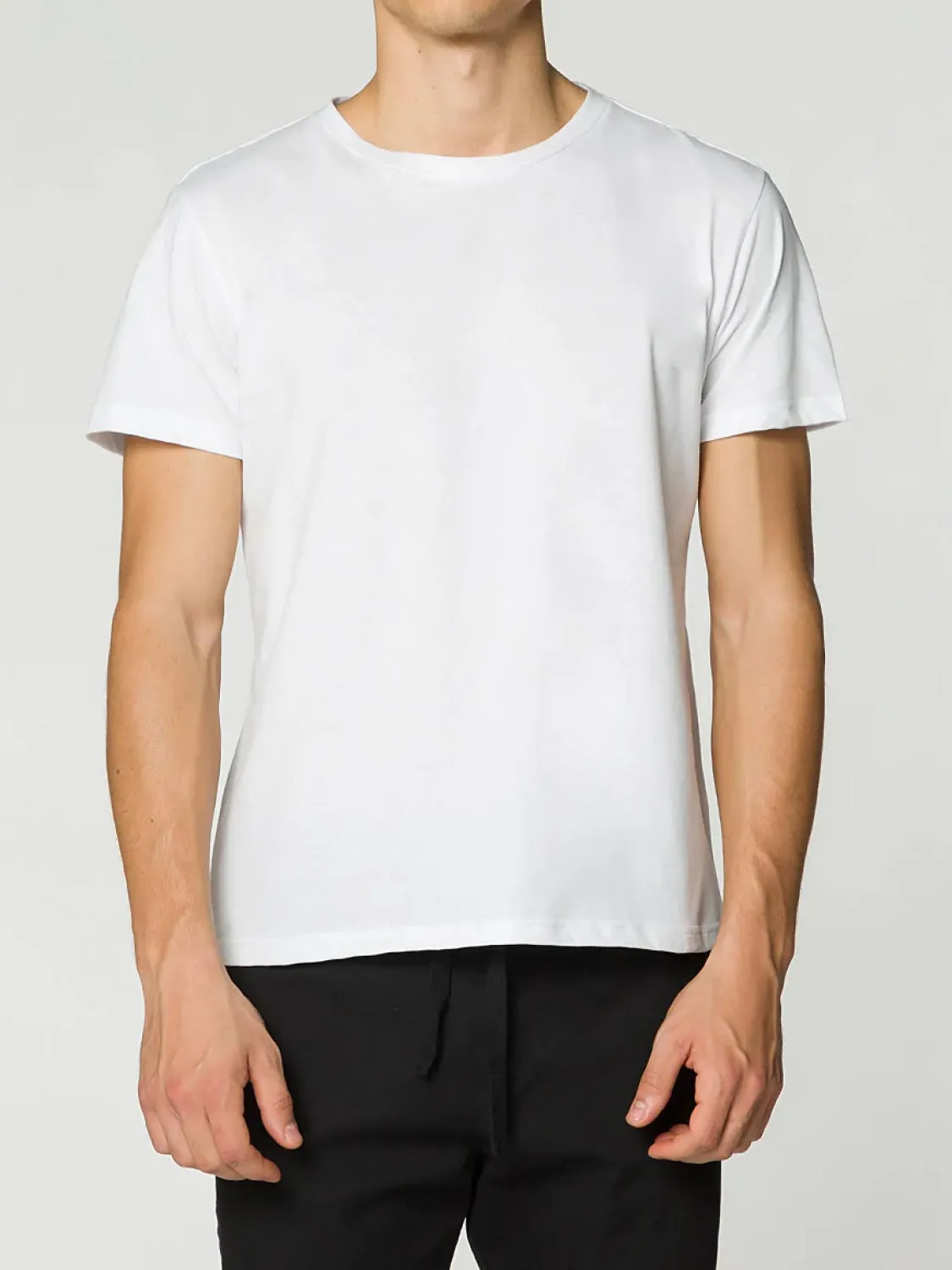 Crewneck Slim Fit Organic Cotton T-shirt White