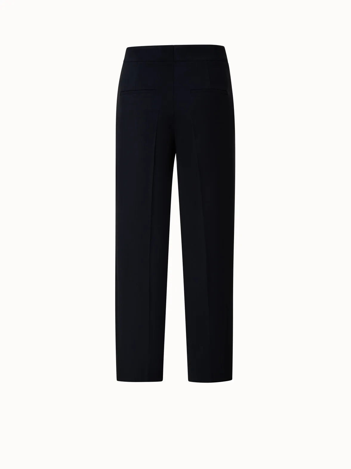 Cropped Wide Leg Pants in Stretch Wool Crêpe