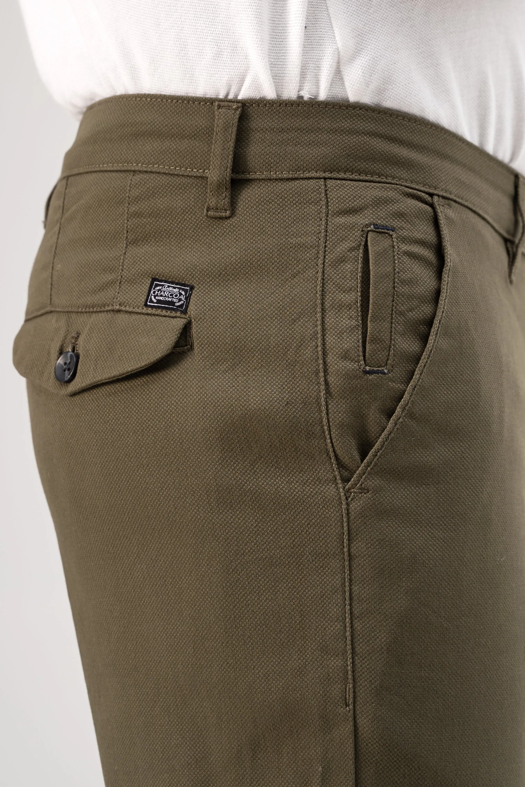 CROSS POCKET DOBBY PANT OLIVE