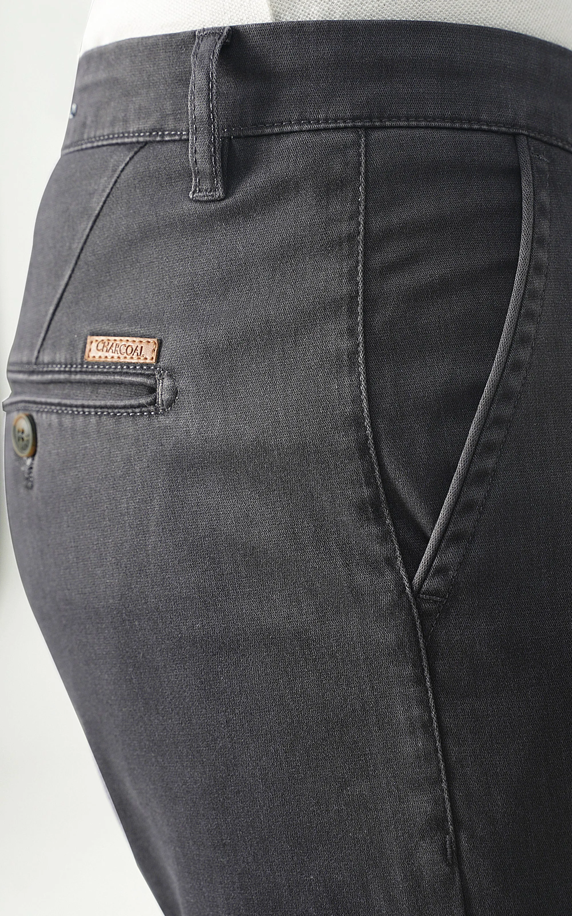 CROSS POCKET MELANGE PANT CHARCOAL