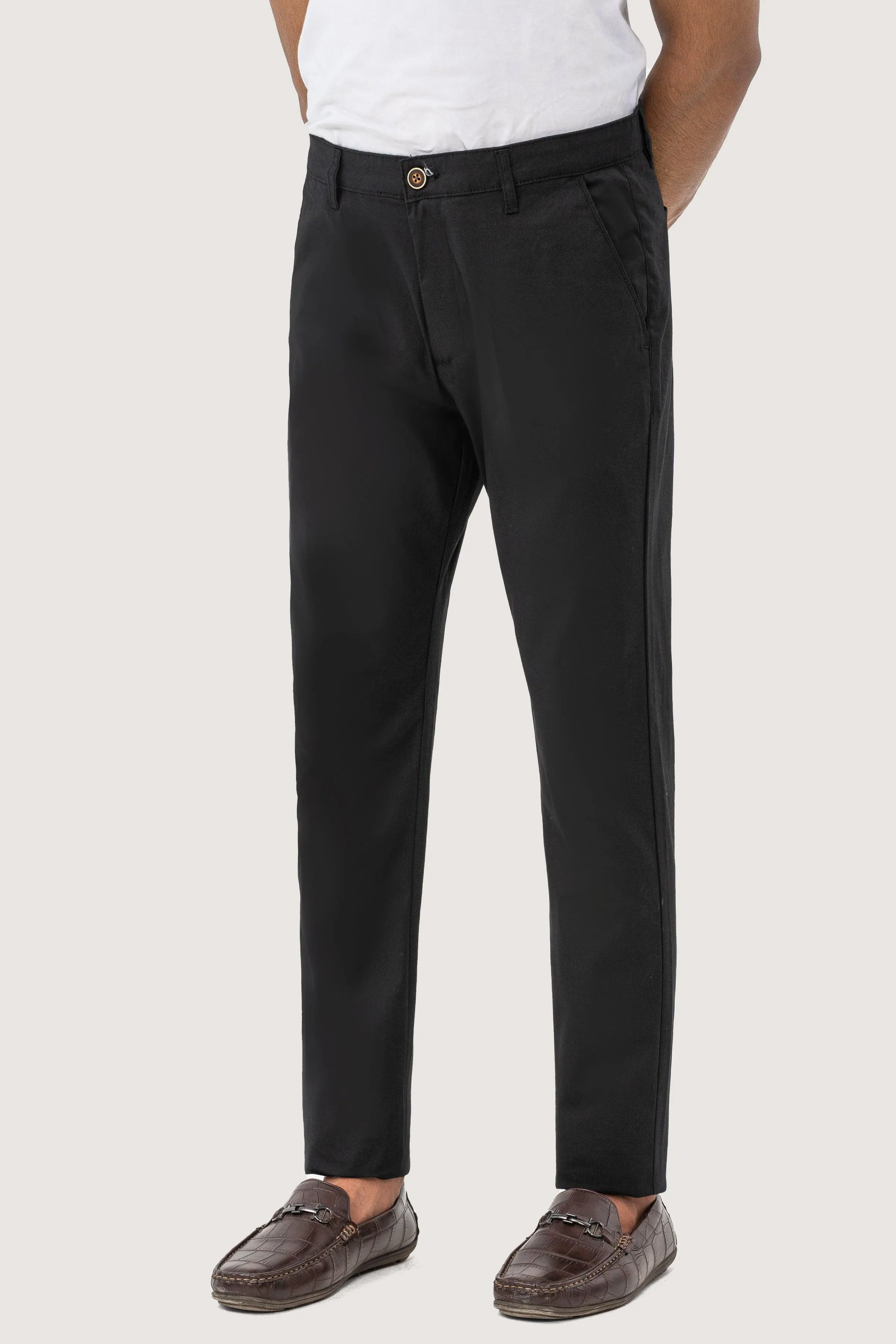 CROSS POCKET TWILL SLIMFIT PANT BLACK