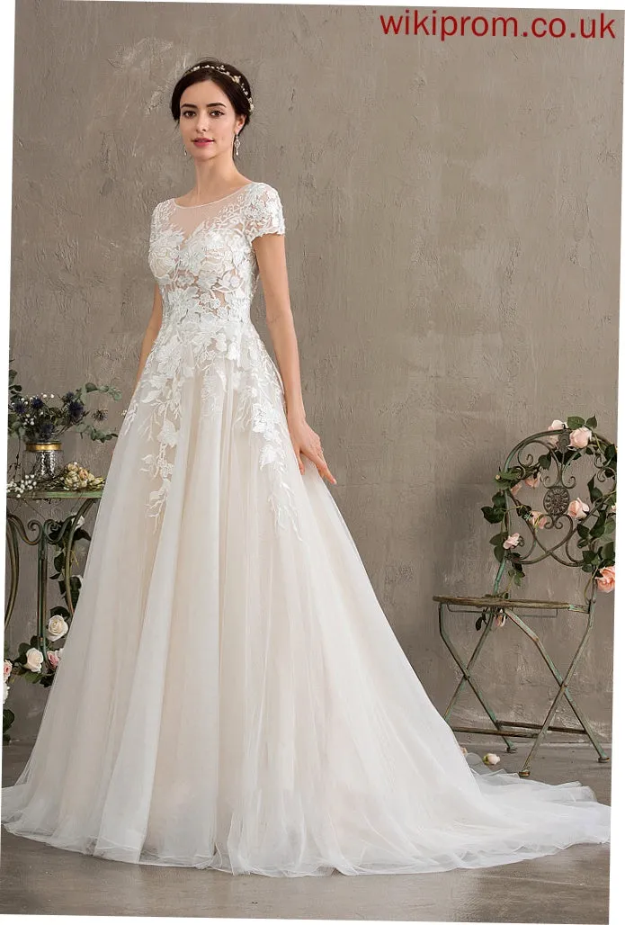 Dress Wedding Dresses Court Wedding Ball-Gown/Princess Illusion Natalia Train Tulle