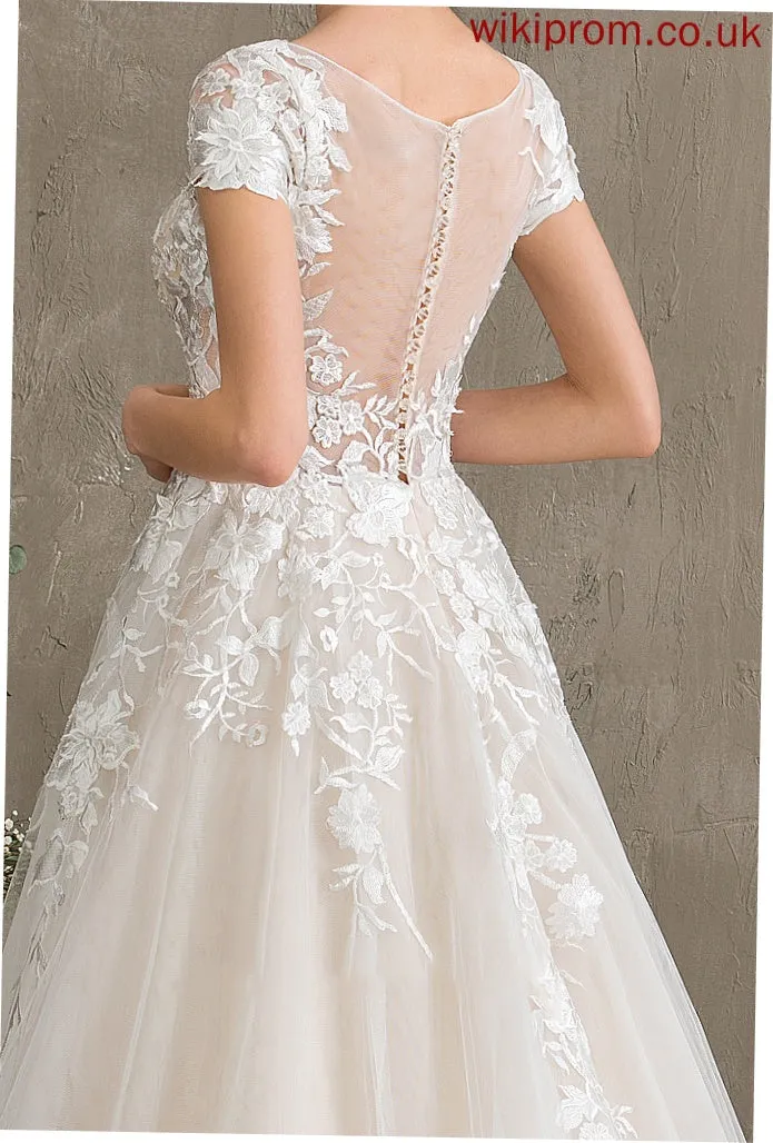 Dress Wedding Dresses Court Wedding Ball-Gown/Princess Illusion Natalia Train Tulle