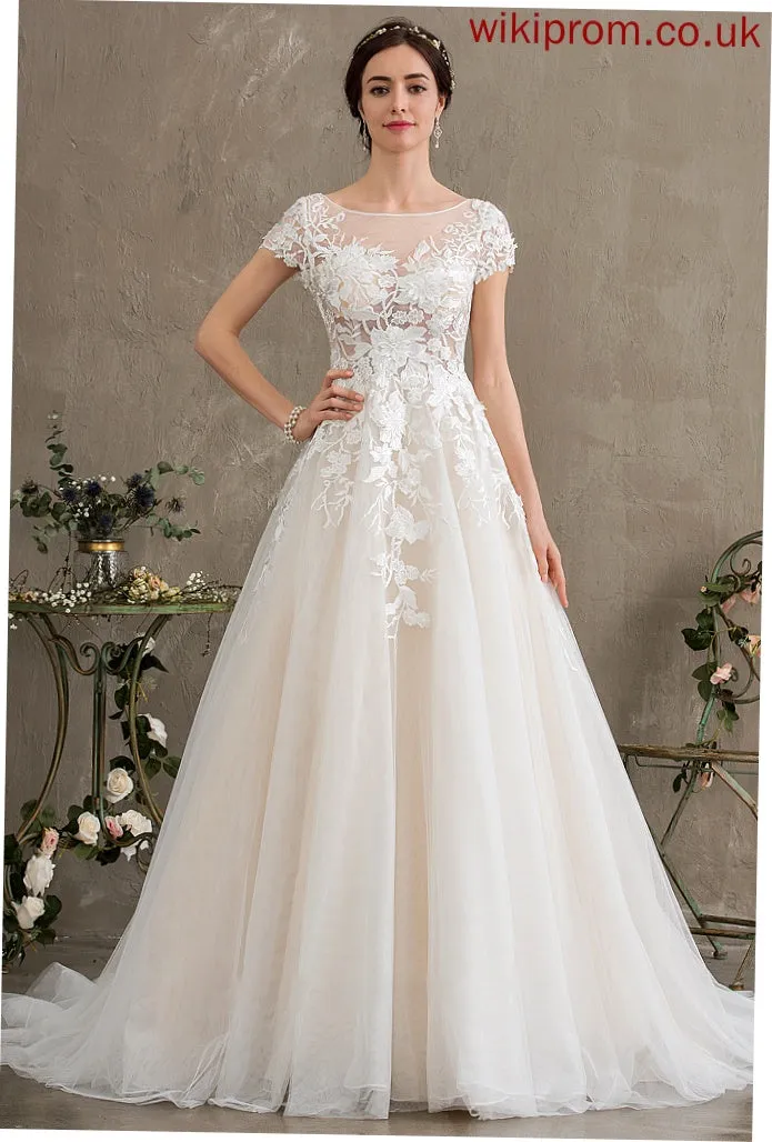 Dress Wedding Dresses Court Wedding Ball-Gown/Princess Illusion Natalia Train Tulle