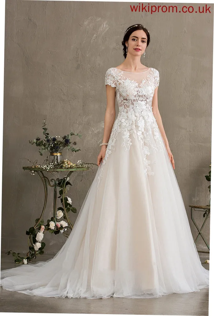 Dress Wedding Dresses Court Wedding Ball-Gown/Princess Illusion Natalia Train Tulle