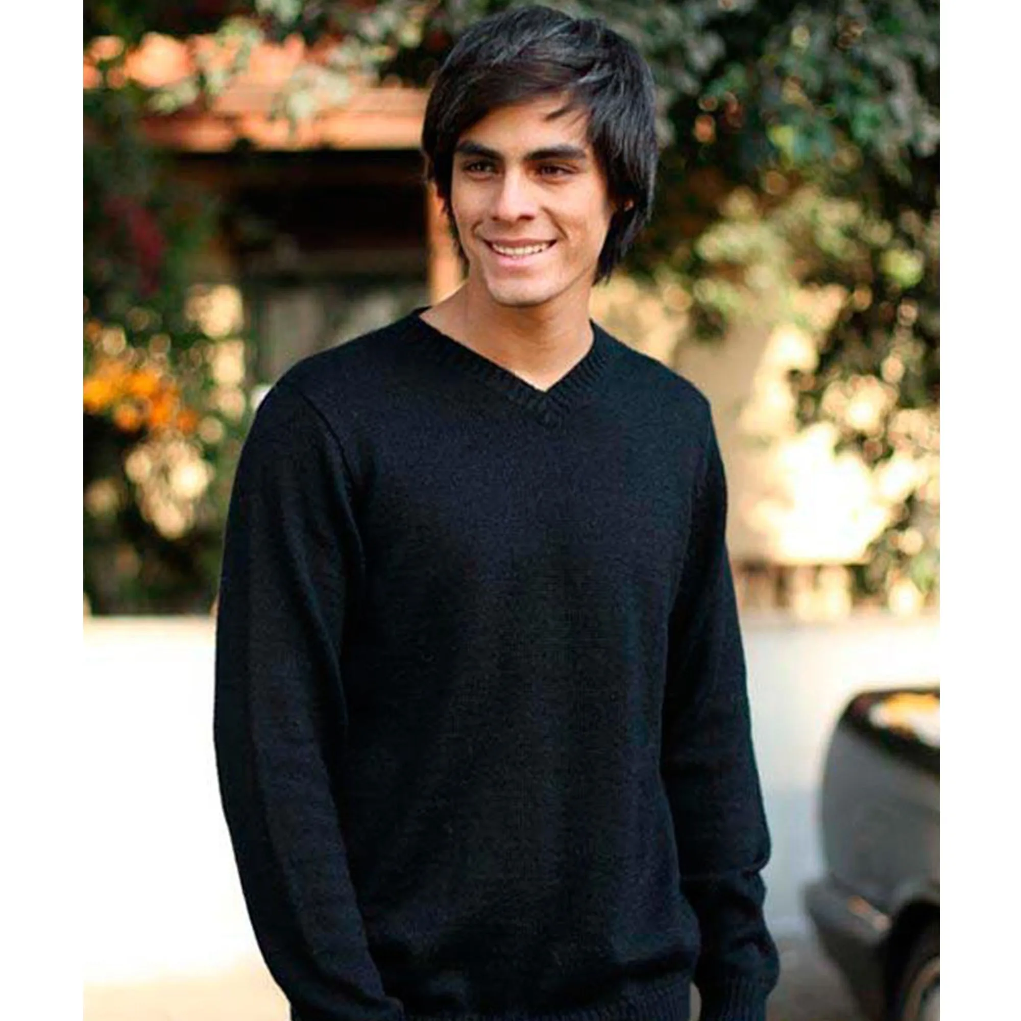 Ebony Black Men's Alpaca Sweater