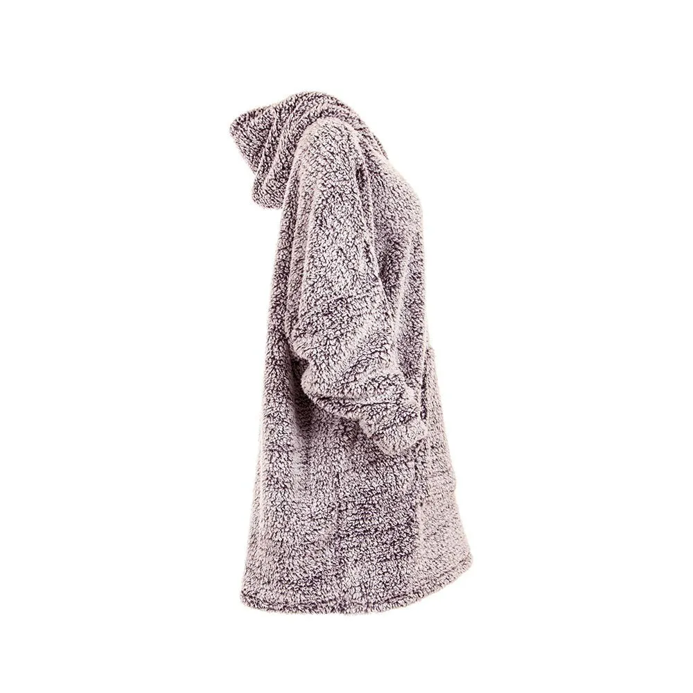 Esme - Bobble Sherpa Blanket Hoodie - Blackberry