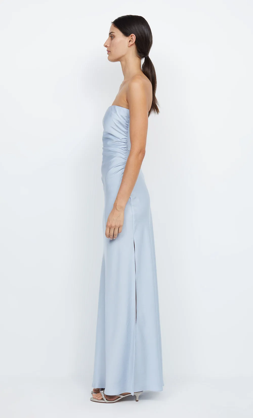 ETERNITY STRAPLESS MAXI - DUSTY BLUE