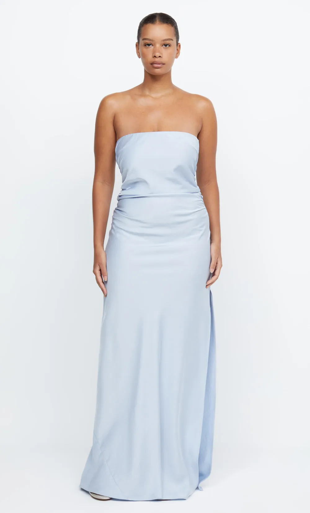 ETERNITY STRAPLESS MAXI - DUSTY BLUE