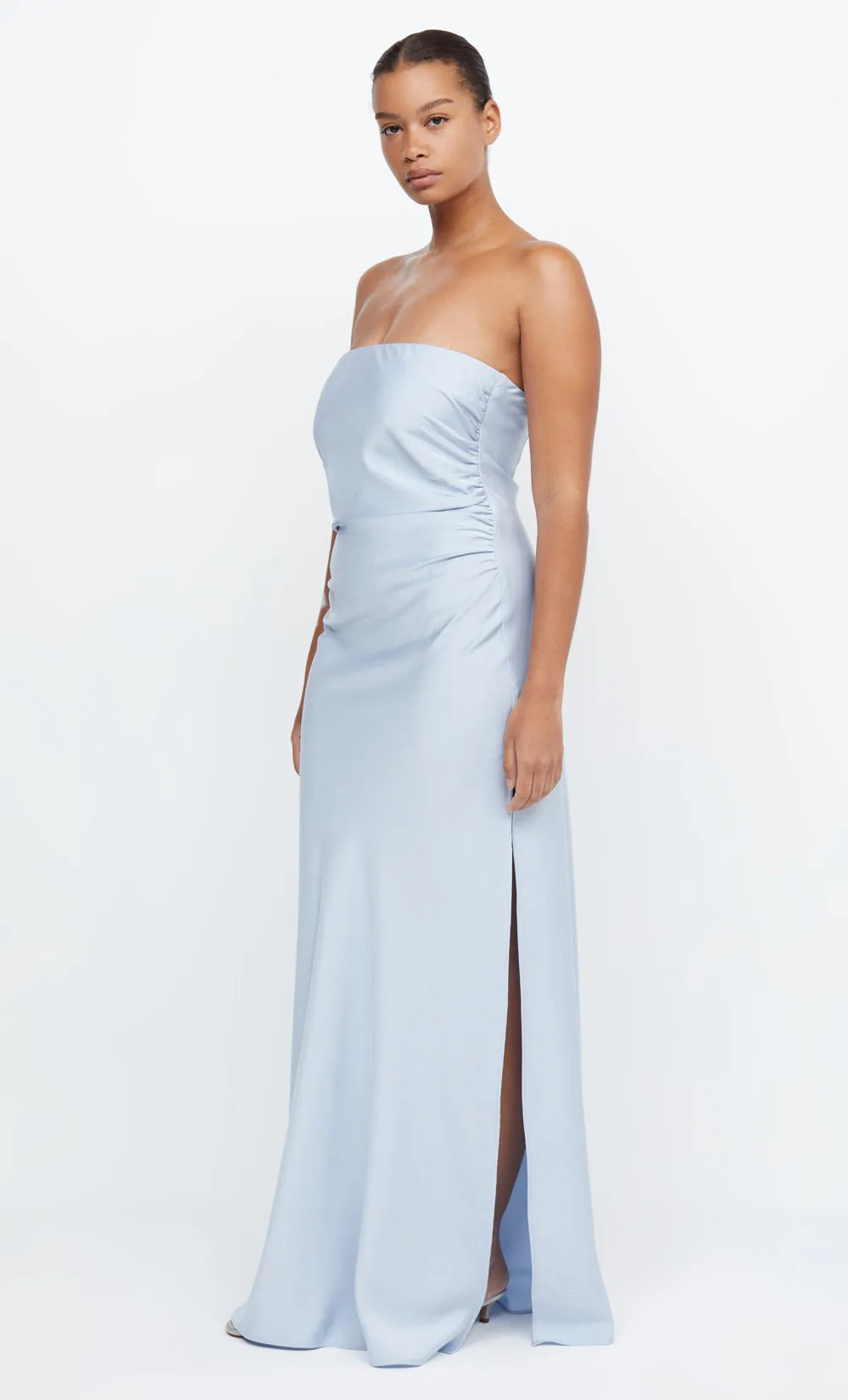 ETERNITY STRAPLESS MAXI - DUSTY BLUE