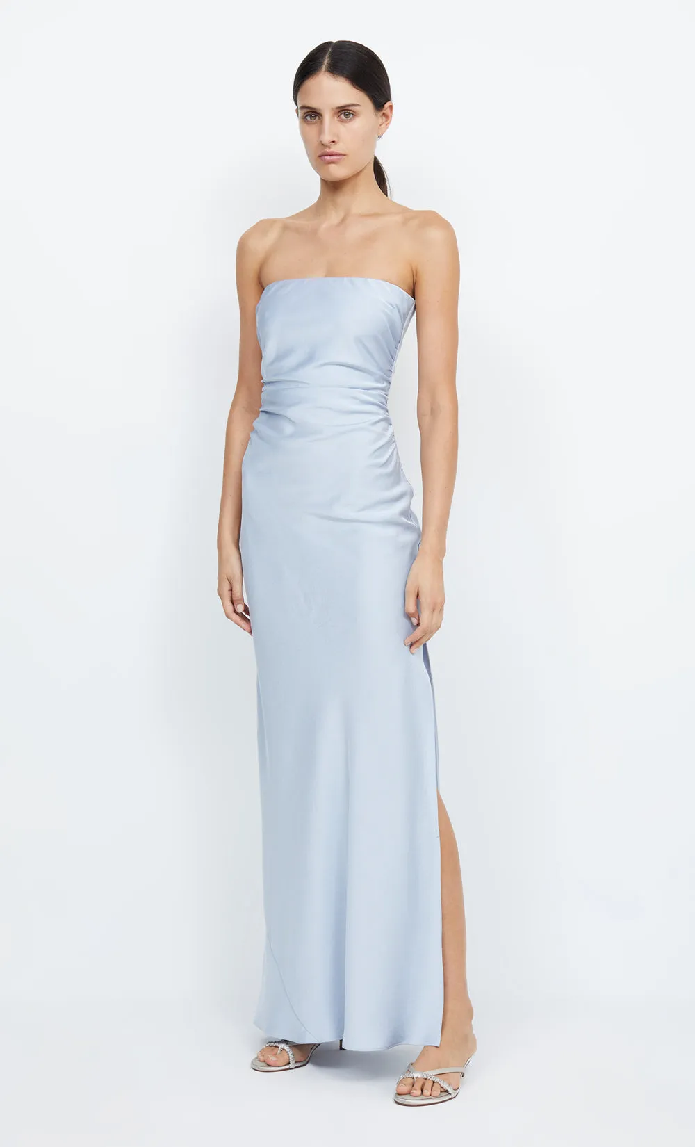 ETERNITY STRAPLESS MAXI - DUSTY BLUE