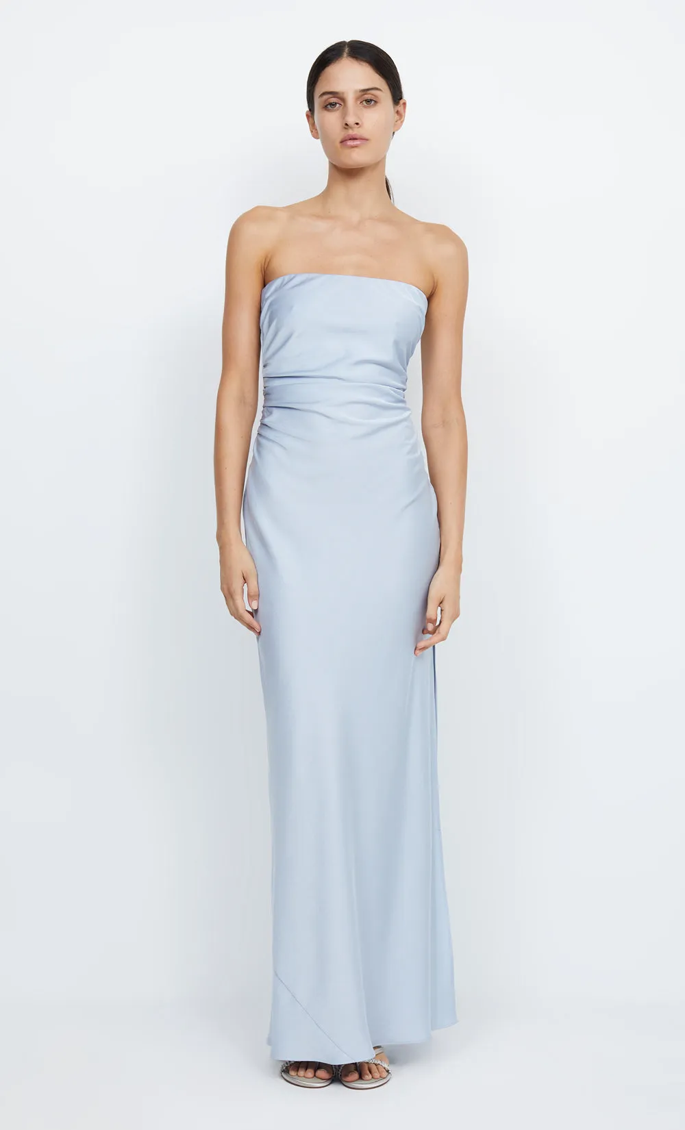 ETERNITY STRAPLESS MAXI - DUSTY BLUE