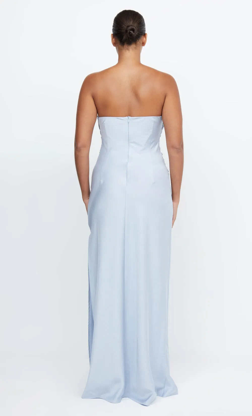 ETERNITY STRAPLESS MAXI - DUSTY BLUE