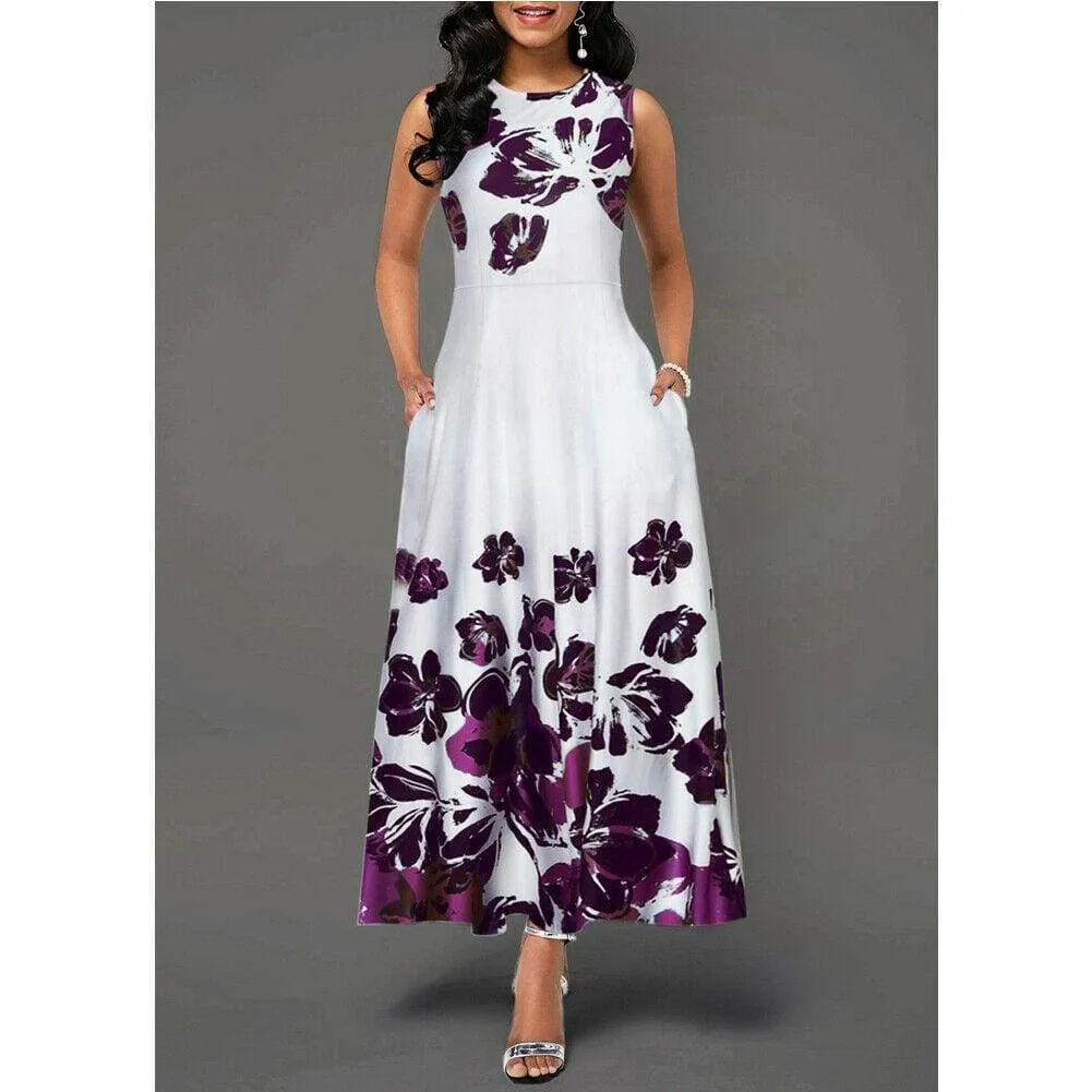 FashionSierra - Summer Women's Floral Print Long Maxi Dress