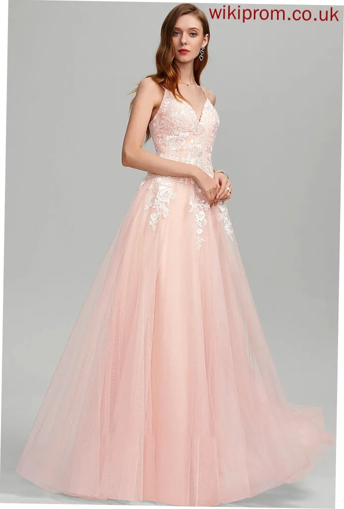 Floor-Length Prom Dresses Kay Tulle Sweetheart Ball-Gown/Princess With Sequins