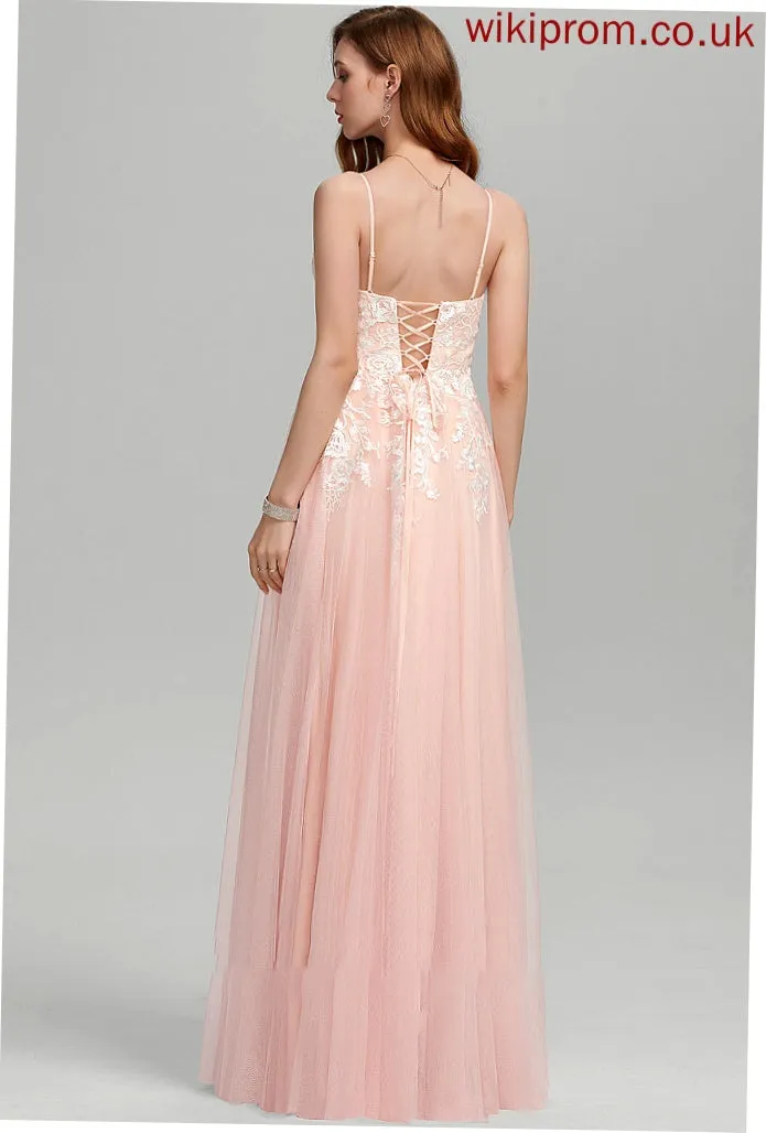 Floor-Length Prom Dresses Kay Tulle Sweetheart Ball-Gown/Princess With Sequins