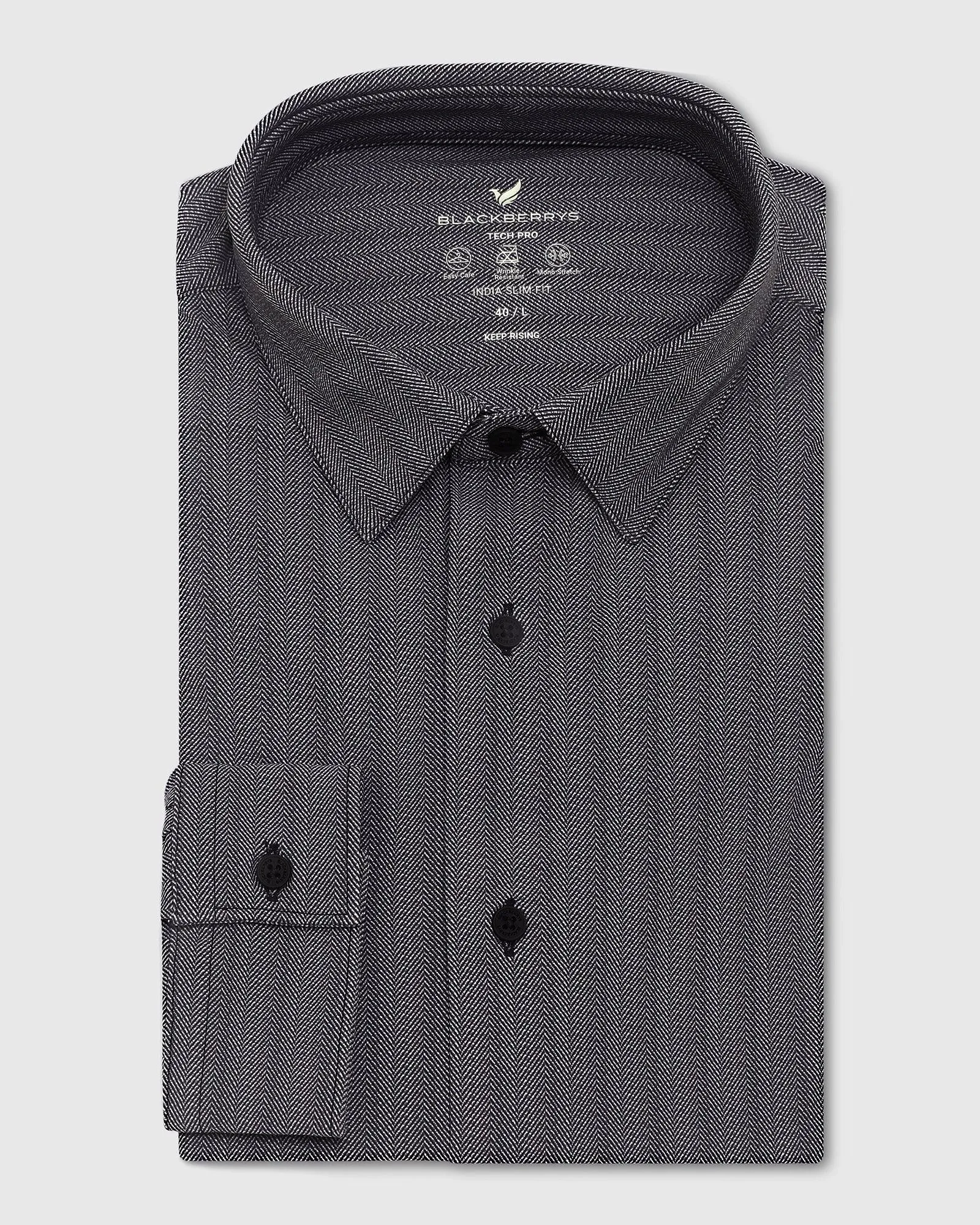 Formal Black Solid Shirt - Otto