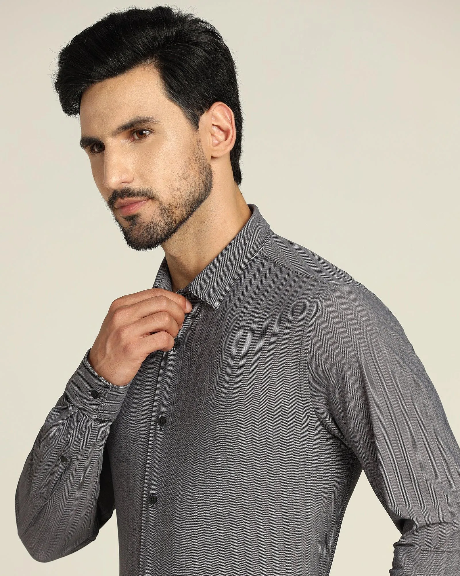 Formal Black Solid Shirt - Otto