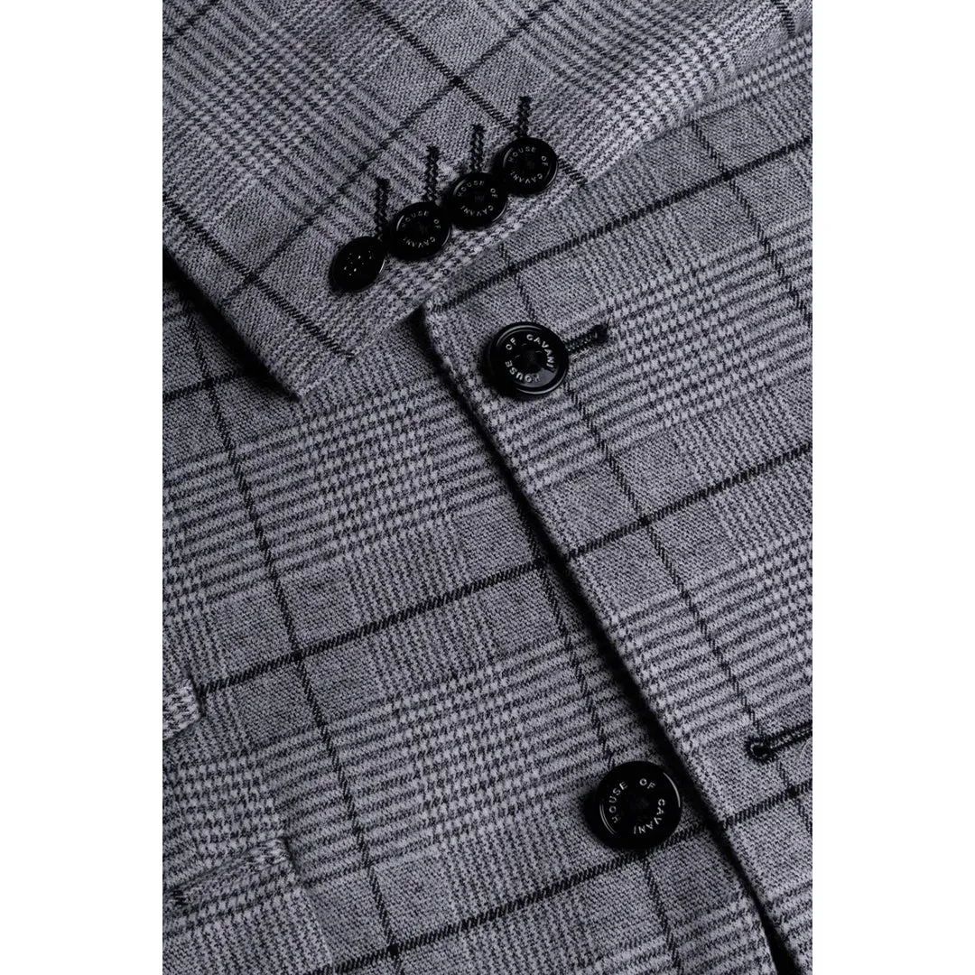 Ghost - Men's Grey Tweed Checked Blazer