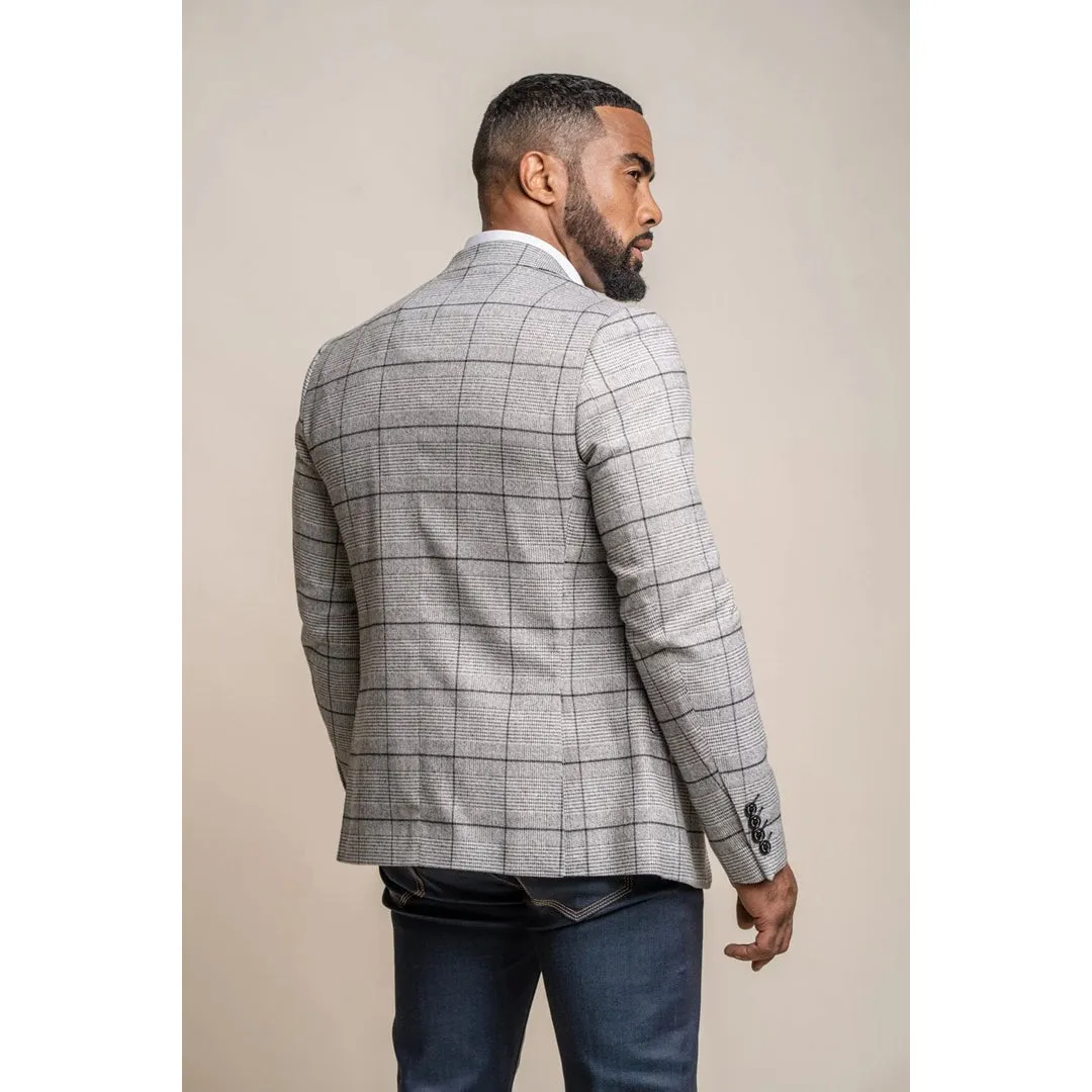 Ghost - Men's Grey Tweed Checked Blazer