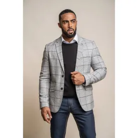 Ghost - Men's Grey Tweed Checked Blazer