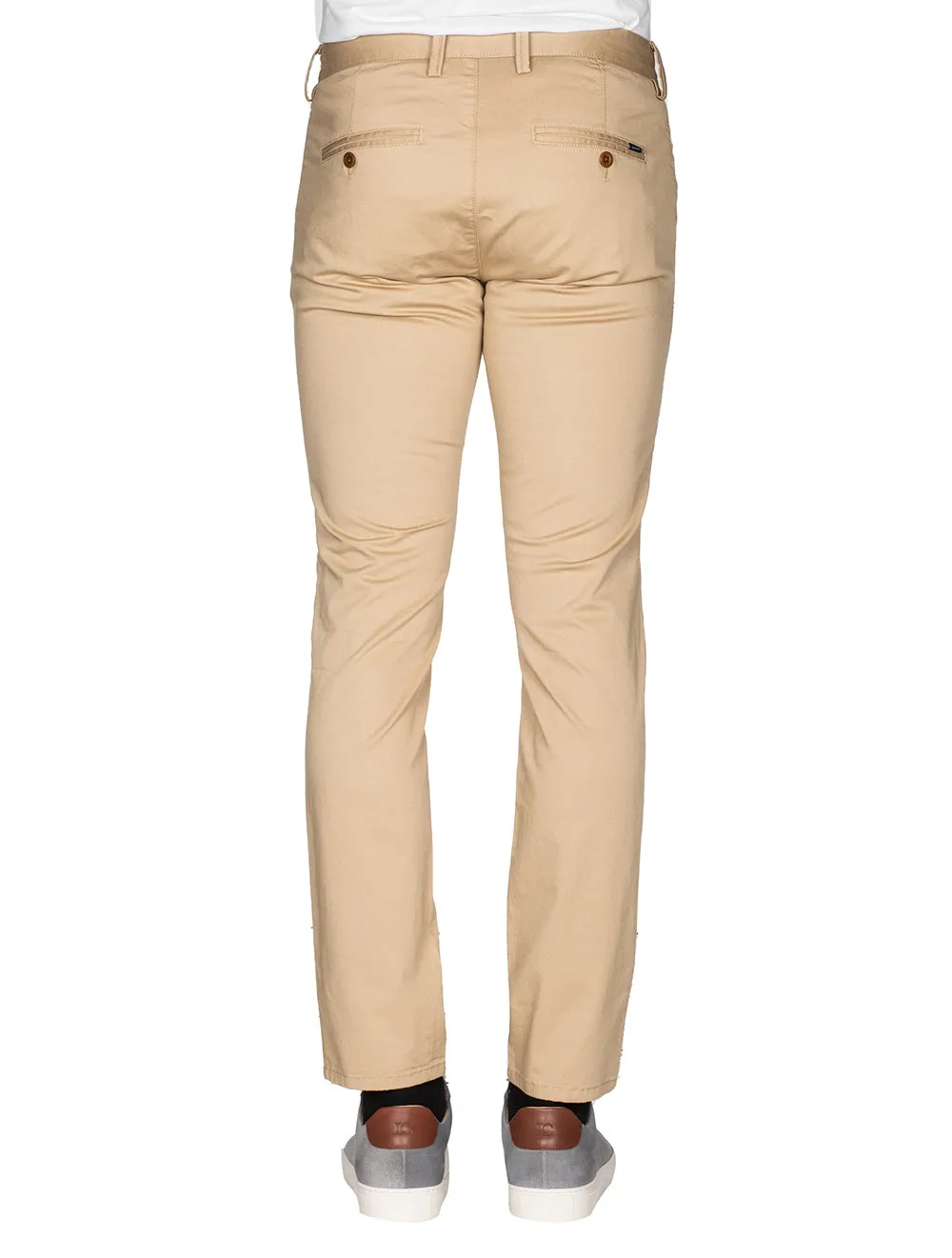 Hallden Slim Fit Twill Chinos Dark Khaki