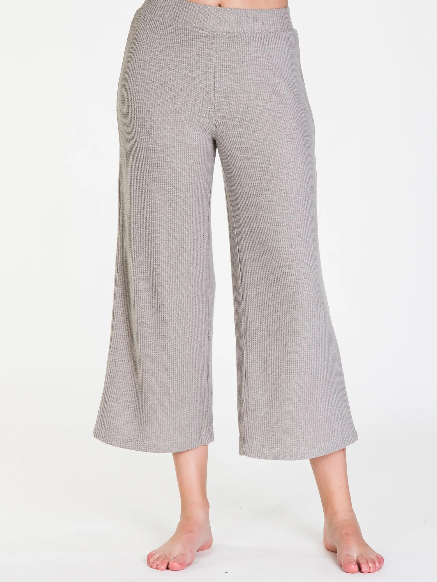 HARLOW WAFFLE WIDE LEG PANT - CLEARANCE